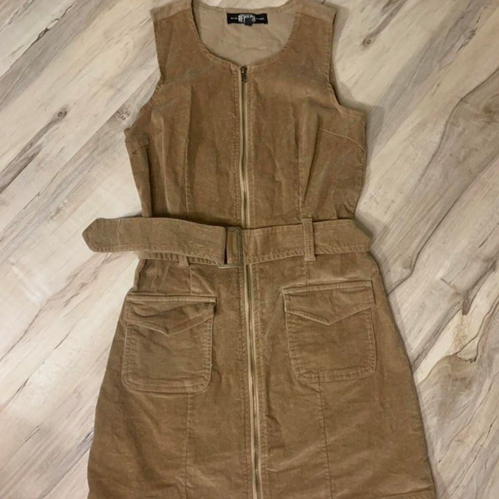 Rewash Brand Corduroy Brown Dress